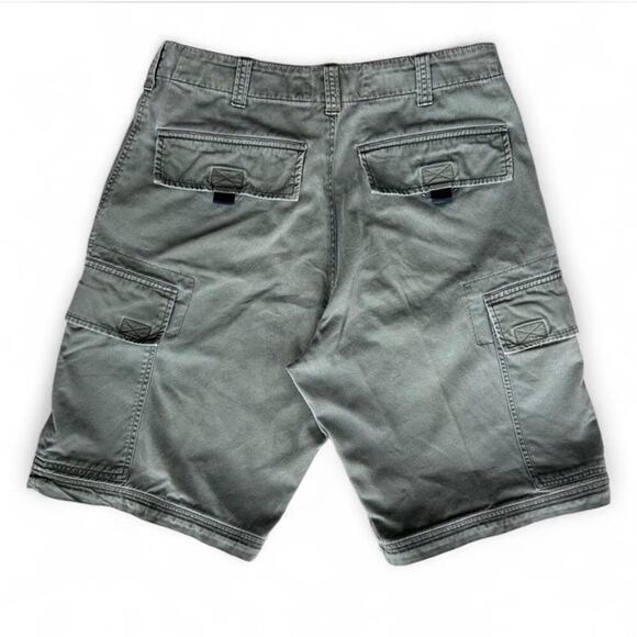 Vintage Y2K Abercrombie And Fitch Men’s Green Cargo Shorts Waist Size 34” - Picture 4 of 6